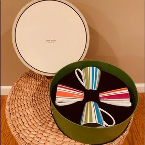 Kate Spade Collins stripe mug set